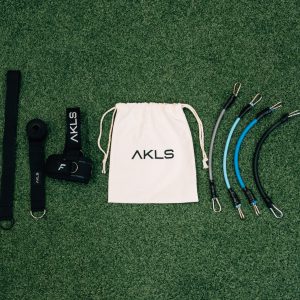 AKLS ankle strengthening system with harness, bands, and anchors for ankle rehab and stability